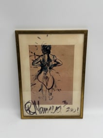 Framed Figure Drawing, Signed and Dated 2001