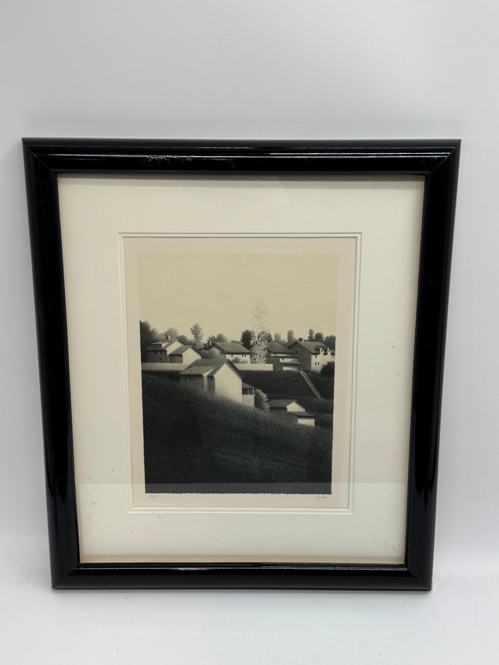 "Neighbors III"  by Robert Kipniss (American, b.1931)  Lithograph (1 of 5)