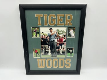 Framed Tiger Woods Photo Collage