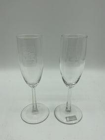 Pair of Adair Vineyards Champagne Flutes