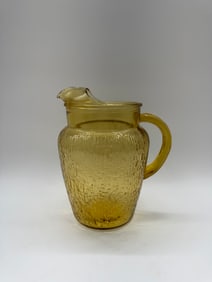 Textured Amber Glass Pitcher