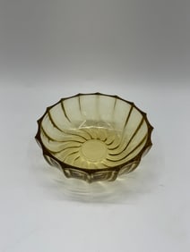 Vintage Uranium Glass Bowl, 5 inch Diameter