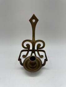 Vintage Brass Candle Wall Sconce