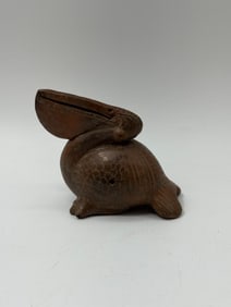 Carved Wooden Pelican Figure