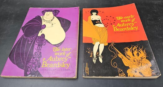 The Early and later Works of Aubrey Beardsley Book Lot