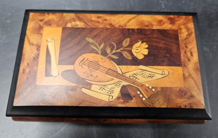 Swiss Reuge Inlaid Wood Musical Box - Max Affolter Zurich