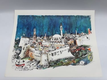 Akko Cityscape print by Papas