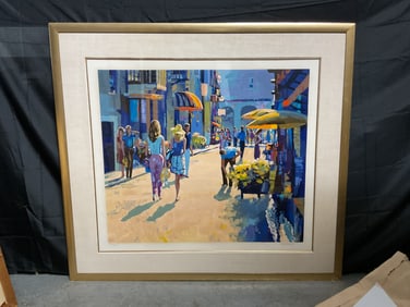 Signed & Numbered Street Scene Lithograph