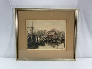 "Nantucket Sound" by Leonard H. Mersky(American,1917-1994) Etching