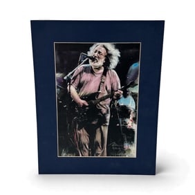 Jerry Garcia Pastel Portrait, Signed, Framed