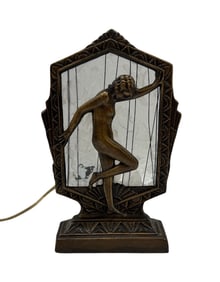 Art Deco Style Nude Dancer Lamp