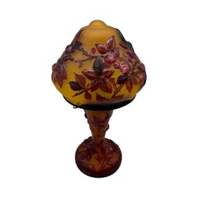 Galle Style Cameo Glass Table Lamp