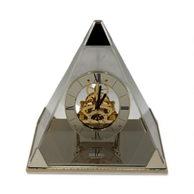 Seiko Pyramid Skeleton Quartz Table Clock