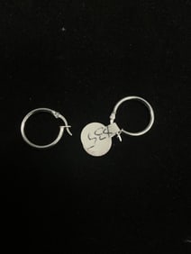 Sterling Silver 925 Hoop Earrings, 0.5" Diameter – 1.73g