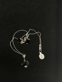 Brilho Sterling Silver Earrings and necklace set