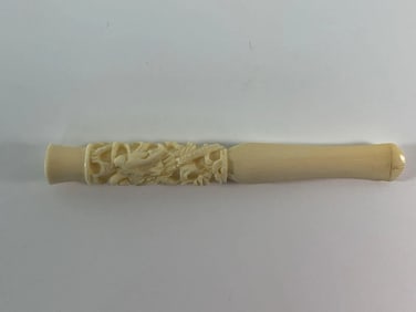 Carved Bone Cigarette Holder