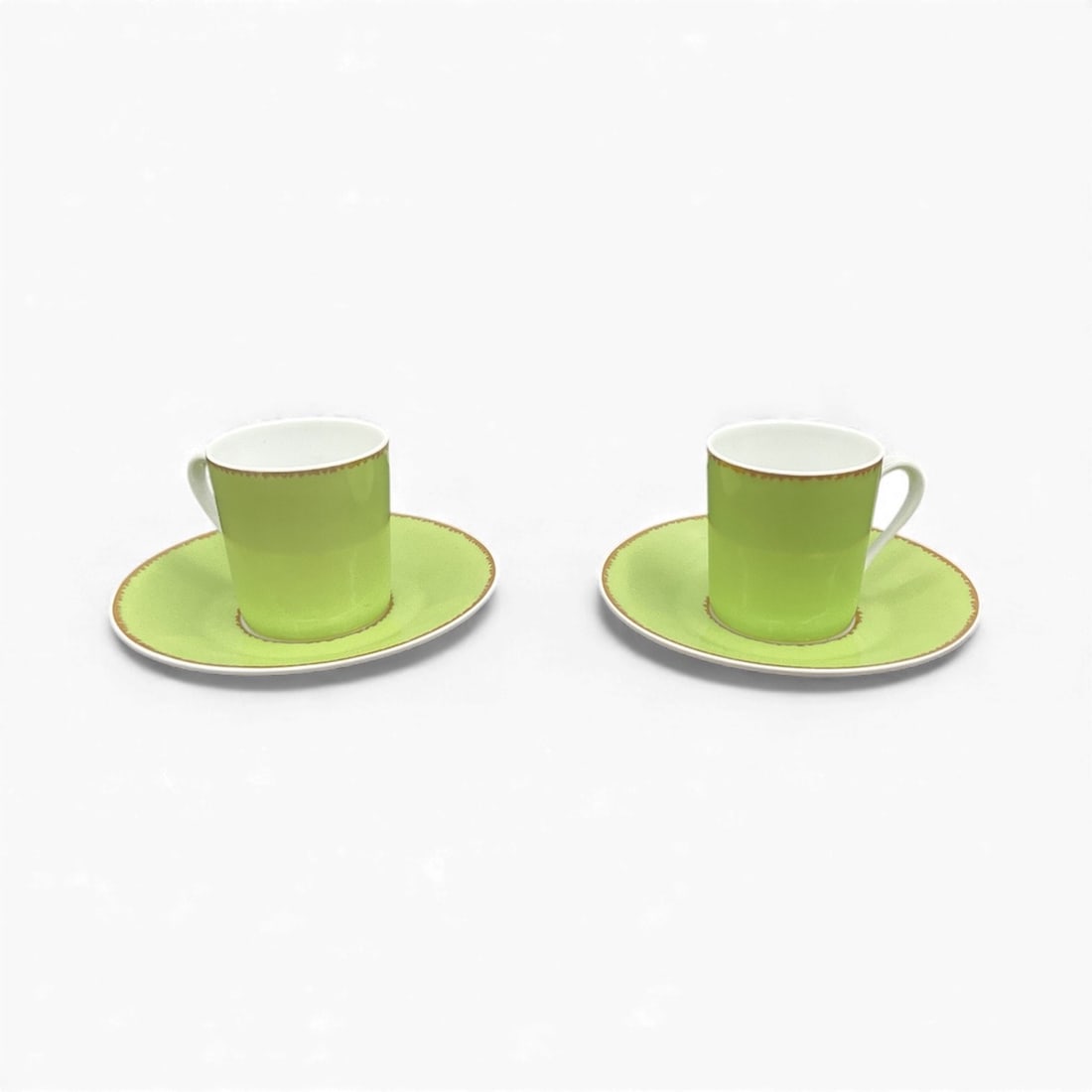 Christian Lacroix Green Demitasse Cup and Saucer Set (1 of 6)