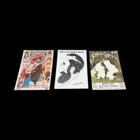 Set of Three Vintage Art Prints