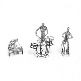 Wire Jazz Trio Sculptures