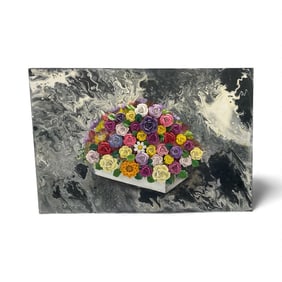 Manolo Nunez – Rainbow of Flowers with COA