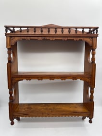 Antique Victorian Oak Whatnot Shelf