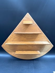 Mid-Century Modern Style  Baseball Diamond Wooden Display Shelf
