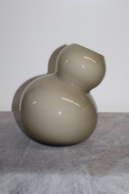 Murano Style Grey Art Glass Vase