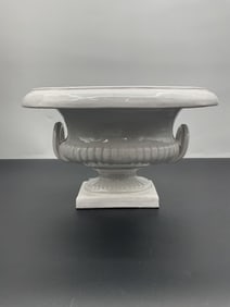 Vintage White Porcelain Flower Pot