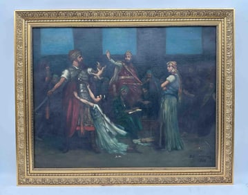 Signed 1912 Historical Scene Painting