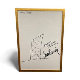Sketch by Donald Trump (American, b.1946) Marker Drawing