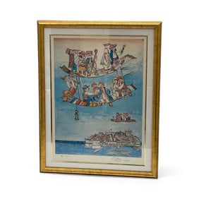 Whimsical Harbor Scene by Jovan Obican