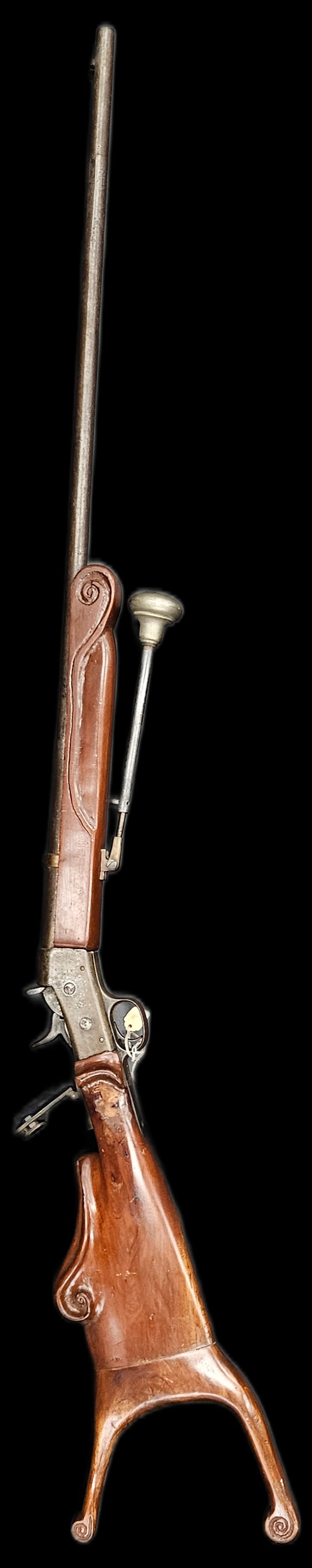 Custom-Made Rifle with custom Wooden Stock: This is a beautifully custom-made rifle featuring a hand-finished hardwood stock, built with superior attention to detail and aesthetics. Custom rifles fall into a unique category where value is stron