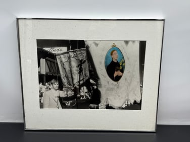 Black and White Photograph of a Religious Procession