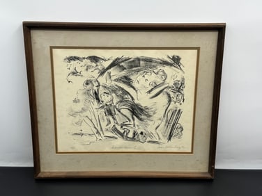 Joan Rothenberg Suburban Housewife II, 1977 – Signed Figurative Drawing, Feminist Contemporary Art