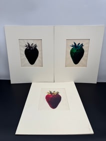 Strawberry Prints, Set of Three