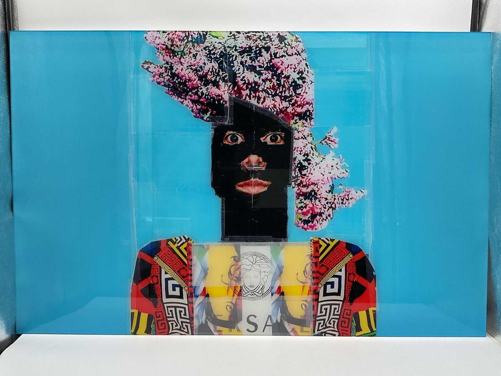 Urban Mask with Floral Overlay by Carlos Felix (Mexico, B. 1981) (1 of 3)