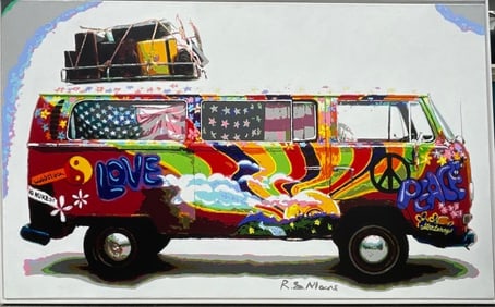 "Hippy Van" by Robert Stephen Moore (American) Oil on Canvas