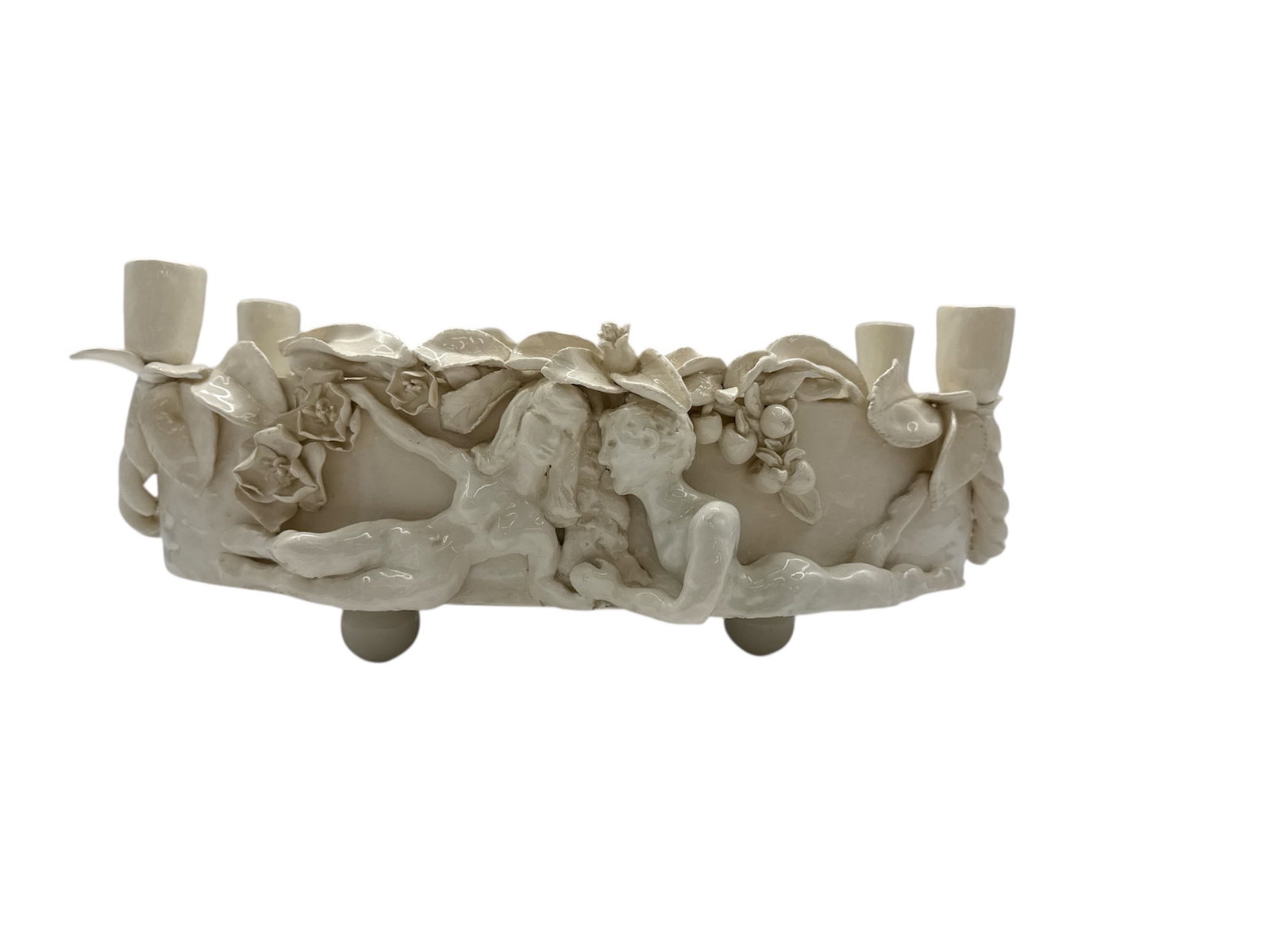 Adam & Eve Ceramic Centerpiece Bowl with Stand, Edith Simon (1 of 4)