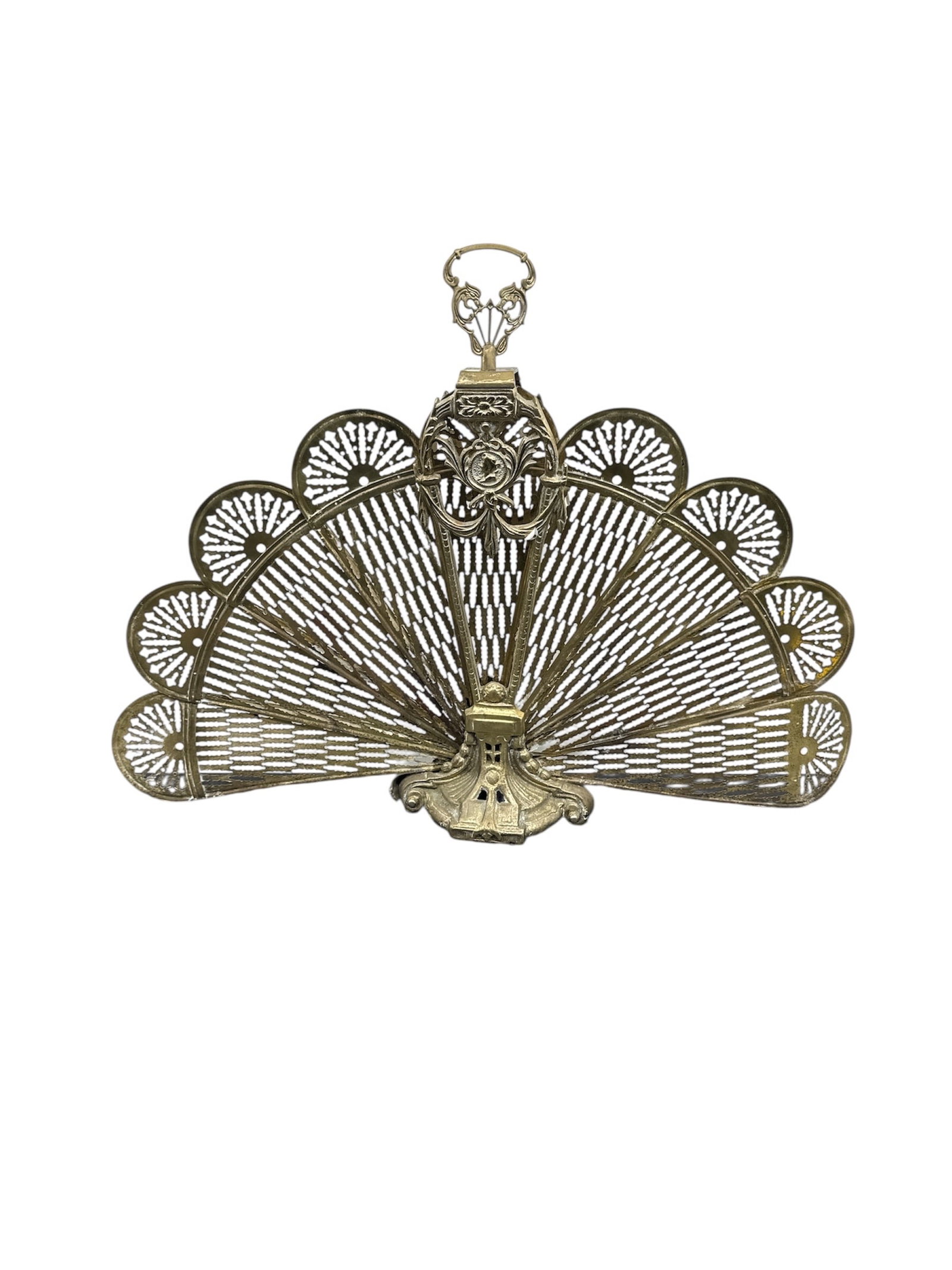 Vintage Brass Fireplace Screen (1 of 2)