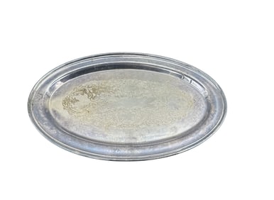 Barrett Silverplate Oval Serving Tray