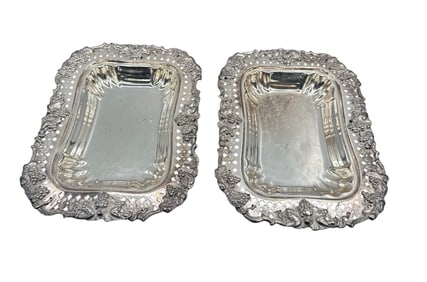 Pair of Silver-Plated Serving Trays