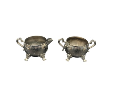 Silver Plated Creamer and Sugar Set