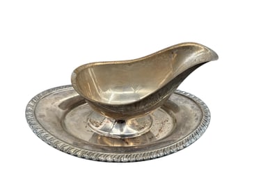 Silver Plated Gravy Boat with Underplate