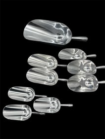 Lot of Nine Metal Scoops