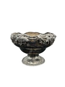 Silver Plated Footed Bowl with Grapevine Decoration