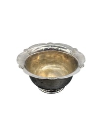 Silver Bowl with Floral Rim