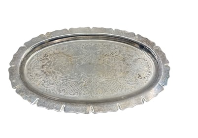 Silver Plated Oval Serving Tray