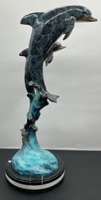 Bronze dolphins