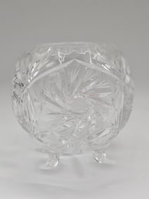 Cut Crystal Bowl with Three Feet