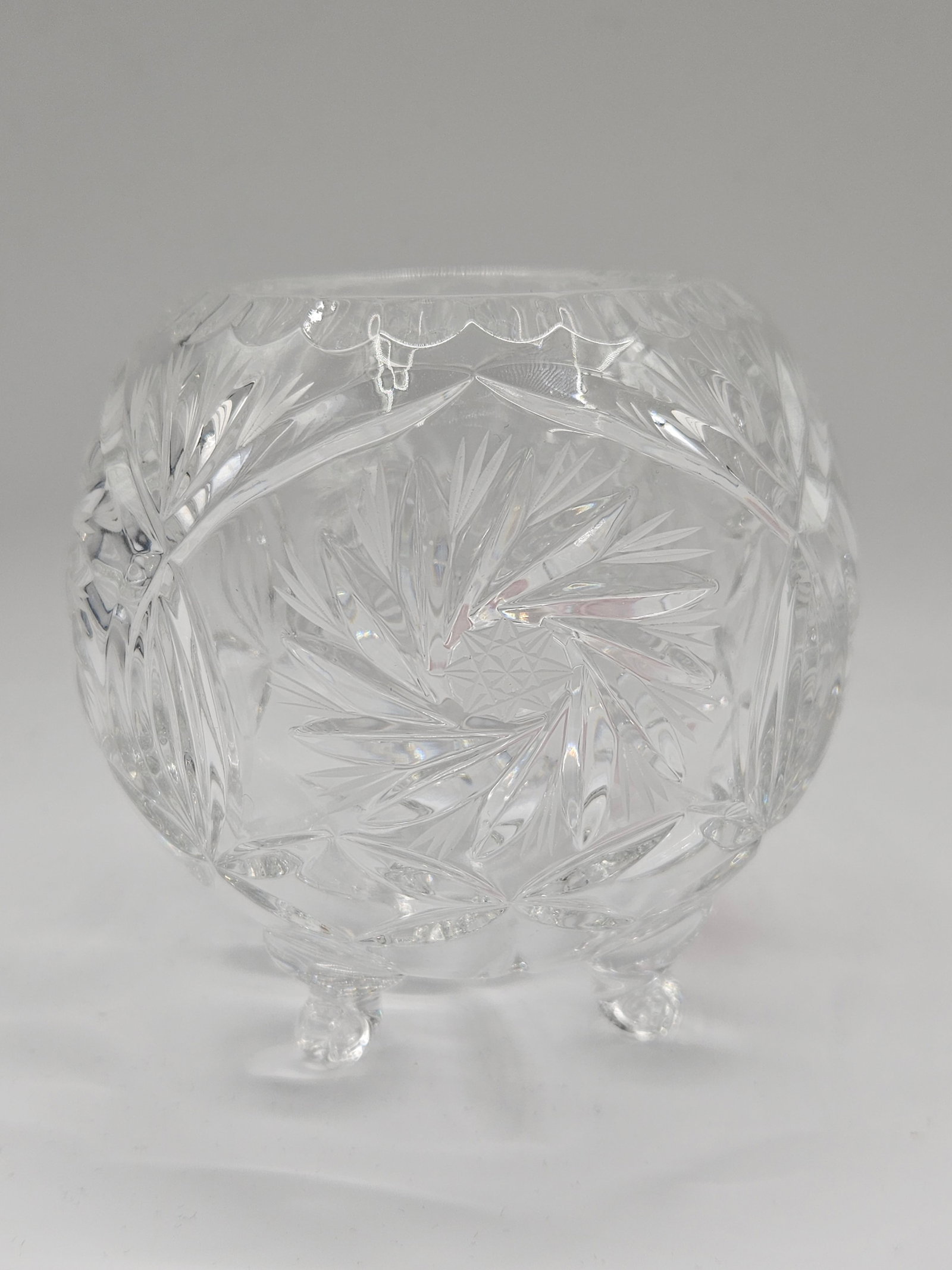 Cut Crystal Bowl with Three Feet (1 of 3)